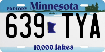 MN license plate 639TYA