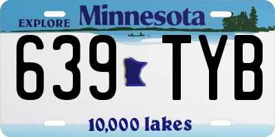 MN license plate 639TYB