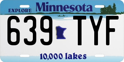 MN license plate 639TYF
