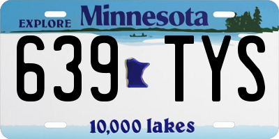 MN license plate 639TYS