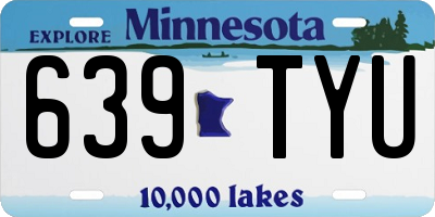 MN license plate 639TYU
