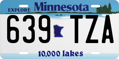 MN license plate 639TZA