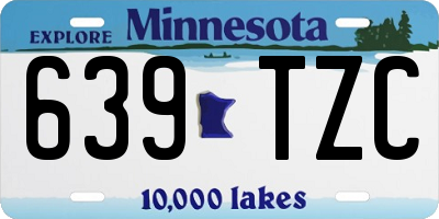 MN license plate 639TZC