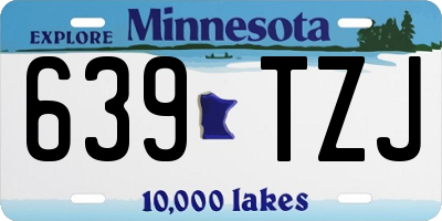 MN license plate 639TZJ