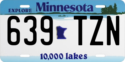 MN license plate 639TZN