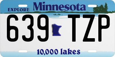 MN license plate 639TZP