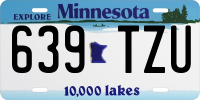 MN license plate 639TZU