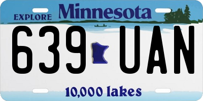 MN license plate 639UAN