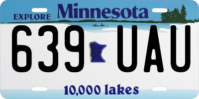 MN license plate 639UAU