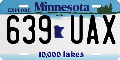 MN license plate 639UAX