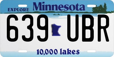 MN license plate 639UBR