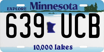 MN license plate 639UCB