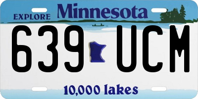 MN license plate 639UCM