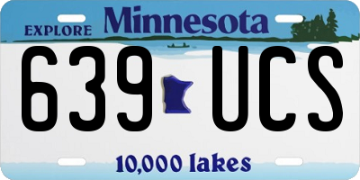 MN license plate 639UCS