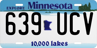 MN license plate 639UCV