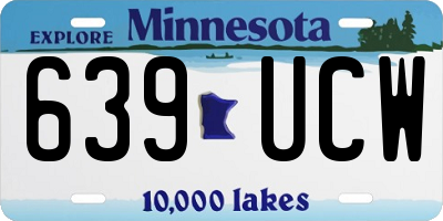 MN license plate 639UCW