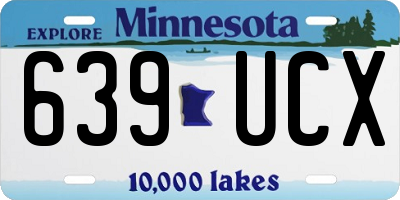 MN license plate 639UCX