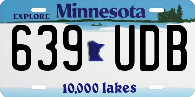 MN license plate 639UDB
