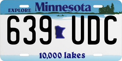MN license plate 639UDC