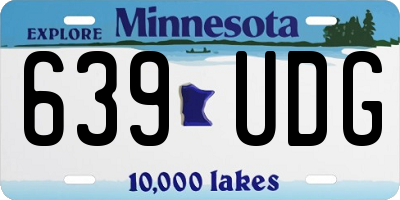 MN license plate 639UDG