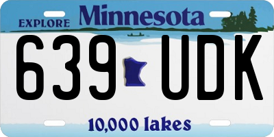 MN license plate 639UDK