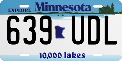 MN license plate 639UDL