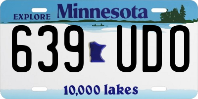 MN license plate 639UDO