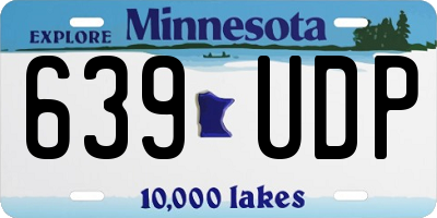 MN license plate 639UDP