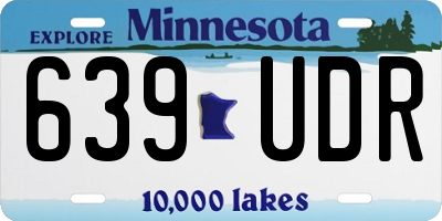 MN license plate 639UDR
