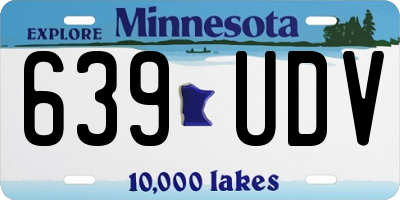 MN license plate 639UDV