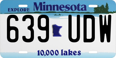 MN license plate 639UDW