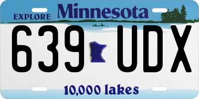 MN license plate 639UDX