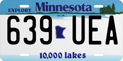 MN license plate 639UEA