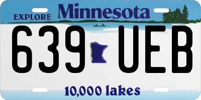 MN license plate 639UEB