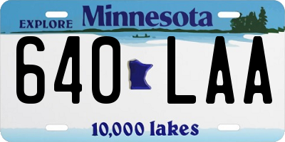 MN license plate 640LAA