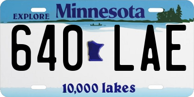 MN license plate 640LAE