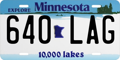 MN license plate 640LAG