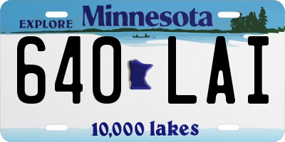 MN license plate 640LAI