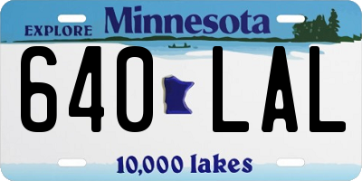 MN license plate 640LAL