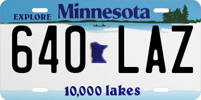 MN license plate 640LAZ