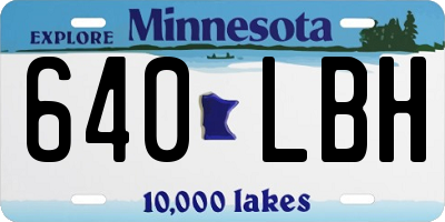 MN license plate 640LBH
