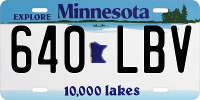 MN license plate 640LBV