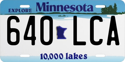 MN license plate 640LCA