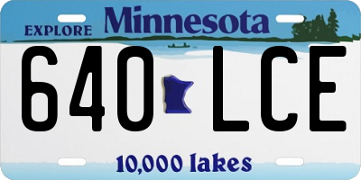 MN license plate 640LCE
