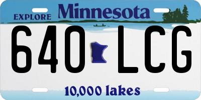 MN license plate 640LCG