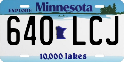 MN license plate 640LCJ