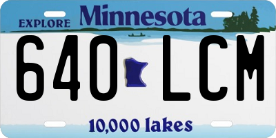 MN license plate 640LCM