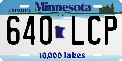 MN license plate 640LCP