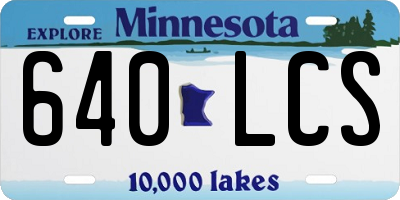 MN license plate 640LCS