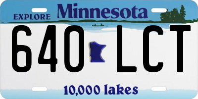 MN license plate 640LCT